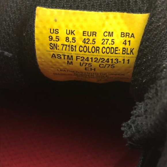 Skechers Cankton Ebbitt Steel Toe Leather Memory Foam Sneakers Black 77161 9.5 - Picture 7 of 12